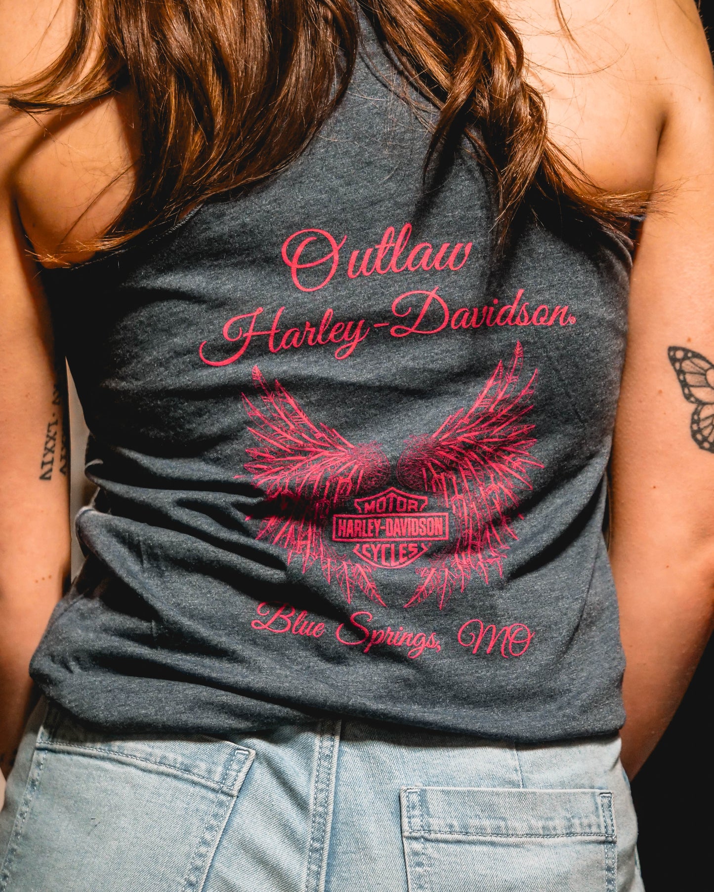 H-D Slick Script Womens Tank