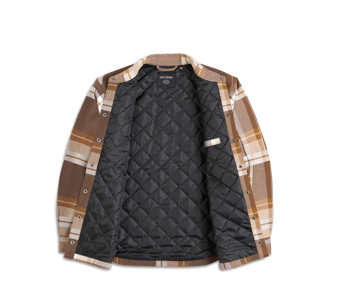 Men's In Between The Line Shirt Jacket - Plaid - Java & Toffee