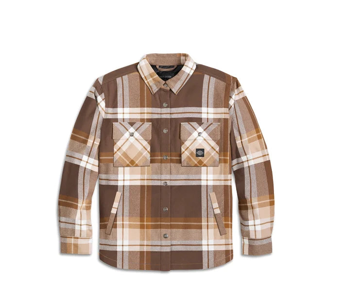 Men's In Between The Line Shirt Jacket - Plaid - Java & Toffee