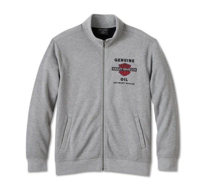 Men's Genuine Bar & Shield Track Jacket - Medium Heather Grey
