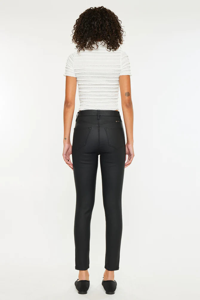 KanCan- Autumn High Rise Faux Leather Ankle Skinny Pants