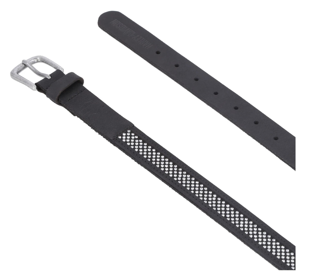 Women's Embellished Rhinestone Leather Belt