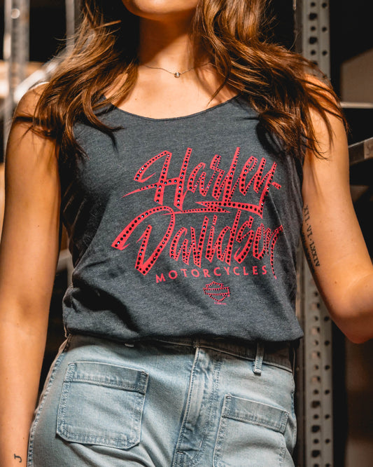 H-D Slick Script Womens Tank
