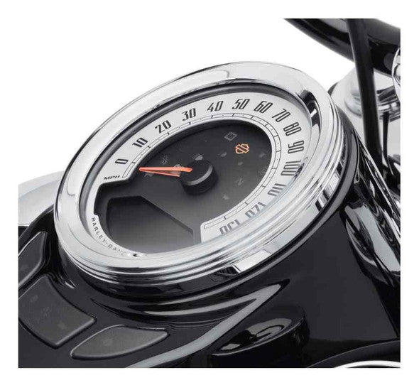 Harley-Davidson® 4 in. Defiance Tank Gauge Bezel - Chrome Finish