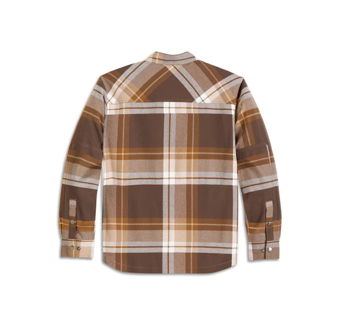 Men's In Between The Line Shirt Jacket - Plaid - Java & Toffee