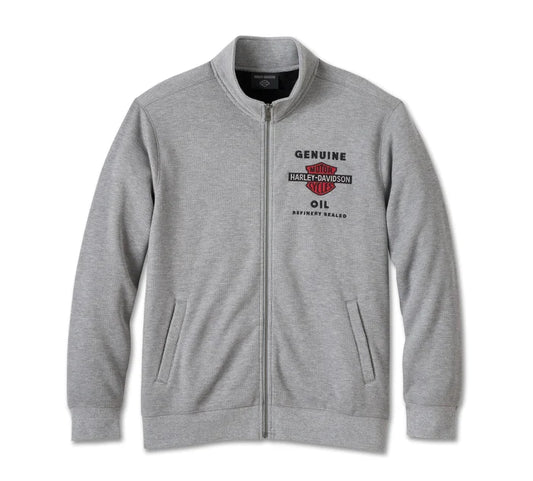 Men's Genuine Bar & Shield Track Jacket - Medium Heather Grey