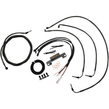 Complete Midnight Braided Handlebar Cable/Brake Line Kit — Standard