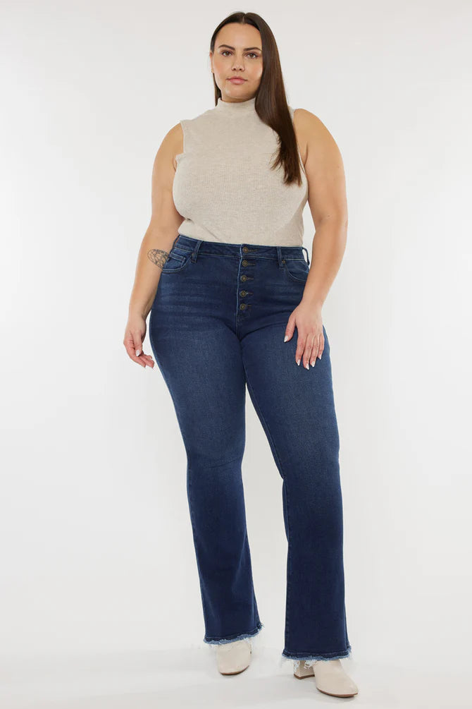 KanCan- Yvette High Rise Flare Jeans (Plus Size)