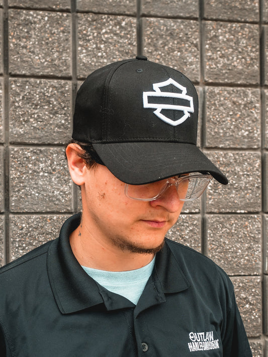 Outlaw H-D Fitted Hat - Black