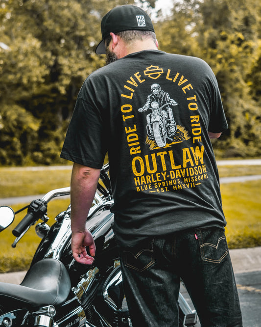 Outlaw Arch T Shirt-Black