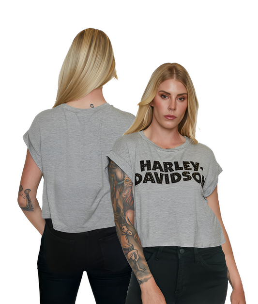 Harley-Davidson Women's Hollow Short Sleeve Crew Neck Shirt