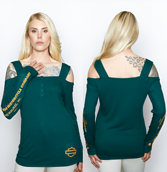 Harley-Davidson Women's Motorcycle Co. Long Sleeve Halter Shirt