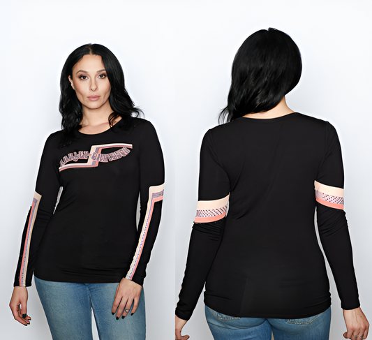 Harley-Davidson Women's Groovy Ride Long Sleeve Crew Neck Shirt