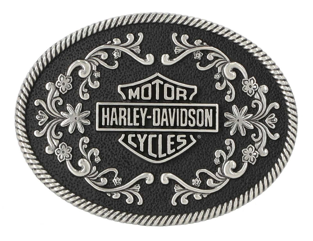 Women's Oval Western Bar & Shield Belt Buckle, Antique Nickel